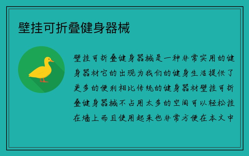 壁挂可折叠健身器械