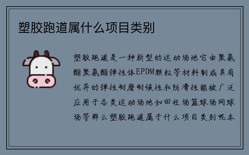 塑胶跑道属什么项目类别